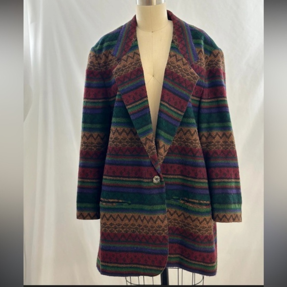Vintage 90s oversized southwestern woman’s blazer - size XXl